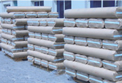 Jumbo rolls stored ahead of slitting
